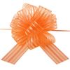 Organza Pull Bow Orange Large 6" Pom Pom Bow