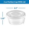 24 Pcs Portion Cups Medium Jelly Shot with Lids Option 2 oz (1 Pack) - New
