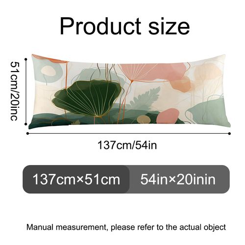 GABraden Microfiber Body Pillow Cover with Hidden Zipper,Comfortable Fabric,Floral Print Pattern Body Pillow Case,Lightweight and Breathable,The Size is 20 "X 54"(04-Lotus)