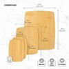 Farberware 4-Piece Reversible Bamboo Cutting & Charcuterie Board Set - Assorted