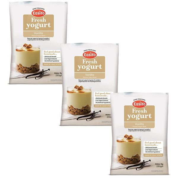 EasiYo Vanilla Yogurt Mix 3 x 230g Sachets