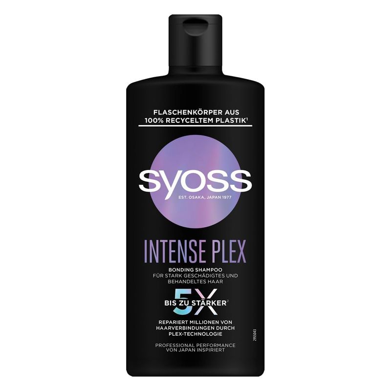 Syoss Shampoo Intense Plex (440 ml), Hair Shampoo for Highly Damaged ...