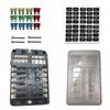 12 Volt 12 Way Screw Fuse Box Block, Splash Cover, LED Indicators with Grounds