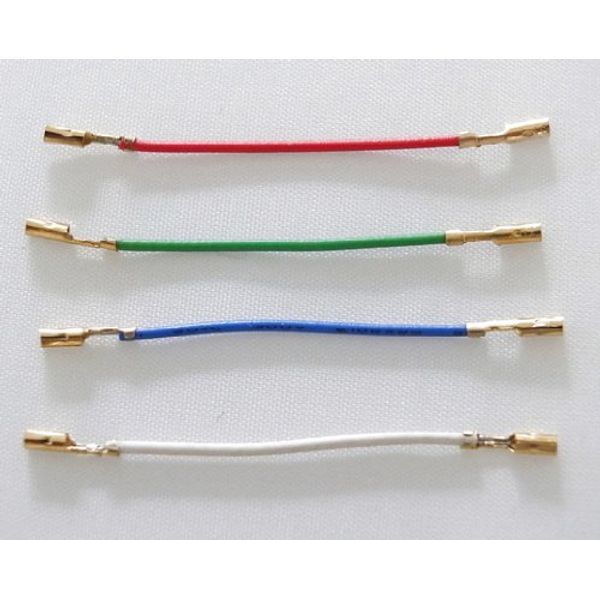 Analogue Studio Cartridge Headshell Leads (With OFC Gold Clips)
