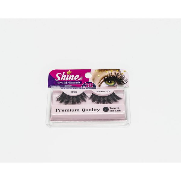 Shine. Natural Look Handmade 3D Silk Volume Eyelashes 102B (5Pack)