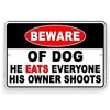 Beware Of Dog Will Bite Heavy Duty Sign Security Keep Out Warning Do Not Enter