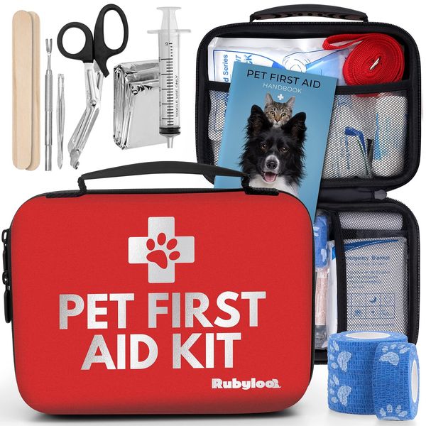 Dog First Aid Kit | Vet Approved Pet First Aid Supplies to Treat Dogs & Cats ...