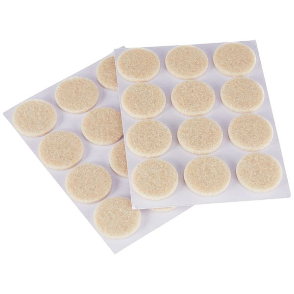 Fixman 900862 Self Adhesive Felt Pads Protectors 24pk 20 mm Round