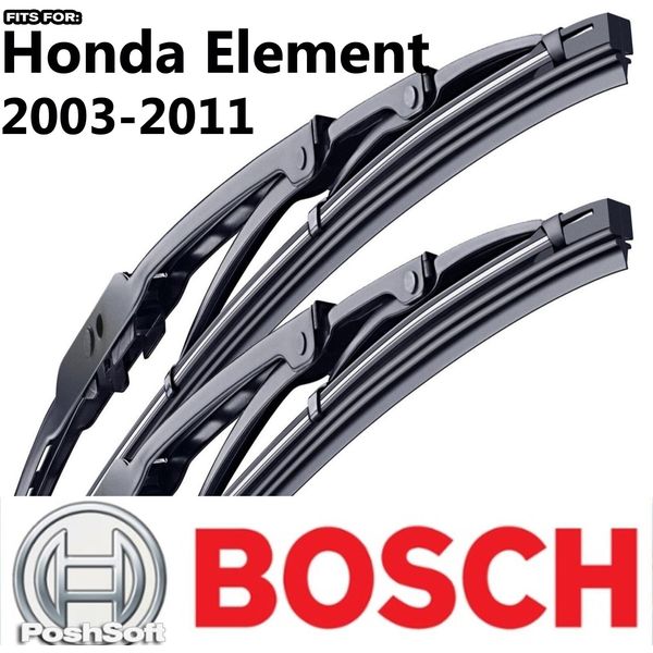 Bosch DC Wiper Blades Set for Honda Element (2003-2011) Front Left & Right(Pair)