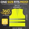 10 Pack Safety Vests -Yellow Reflective High Visibility, Work, Cycling, Road etc