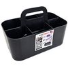 Enjoy Organizer - Small Stackable and Portable Simple 6-Compartment Caddy - Made In USA (Black)