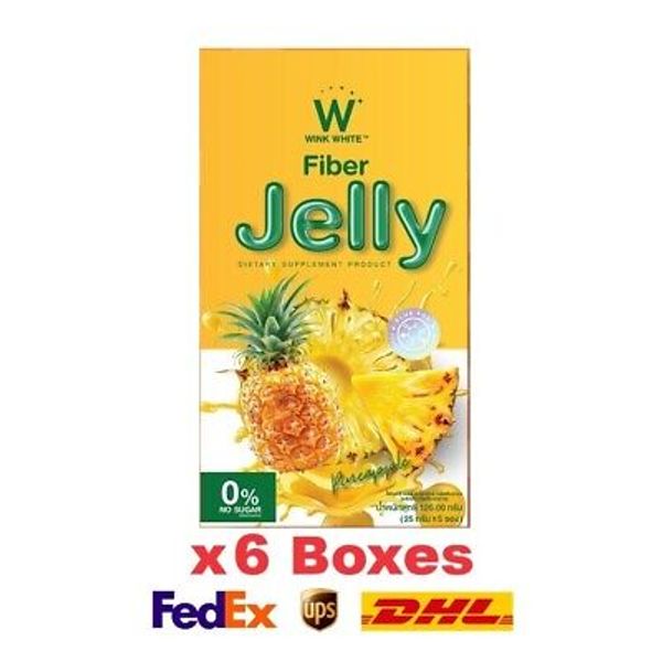 6x Wink White Jelly Fiber Pineapple Flavor 0% Sugar Good digestion Clear Skin