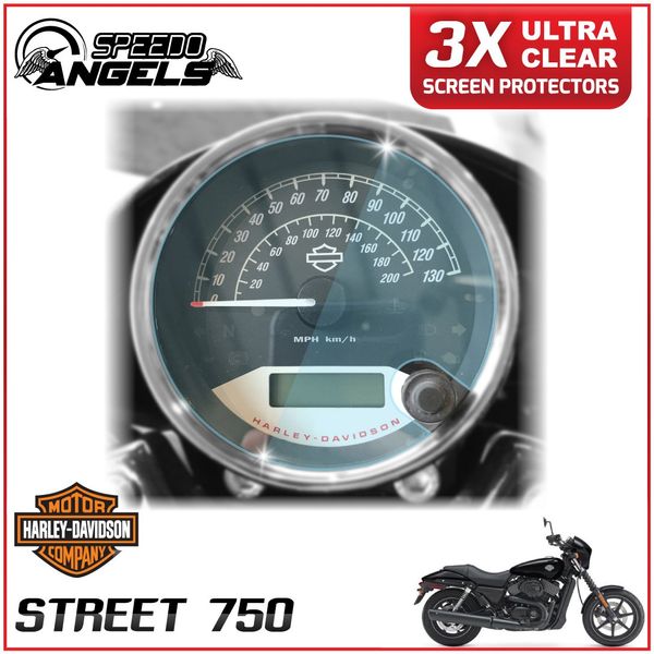 Street 750 Instrument Cluster screen protector: 3 x Ultra Clear