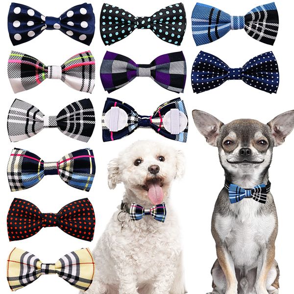 PET SHOW Small Dogs Collar Bowties Attachment Charms for Puppies Cats Embellishment Collars Accessories Bows Ties for Birthday Parties Holiday Wedding Supplies