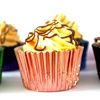 Eoonfirst Foil Cupcake Liners Standard Baking Cups 100 Pcs (Rose Gold)