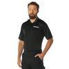 BLACK MOISTURE WICKING ''SECURITY'' GOLF SHIRT, Size Large