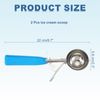 sourcing map 2 Pcs Cookie Scoops, Ice Cream Scoop with Trigger for Baking Cookie Dough Rice Pudding Kitchen Gadget, Blue