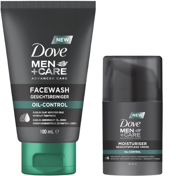 Dove Men+Care Oil control Gesichtspflegecreme - Gesichtsreiniger | Schützt, reduziert Hautglanz, minimiert Poren, ohne zu fetten