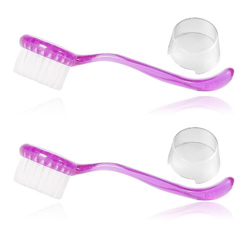 WOLEDOE 2 Pack Hamster Brush, Guinea Pig Massage Combs, Hedgehog Cleaning Supplies - Purple