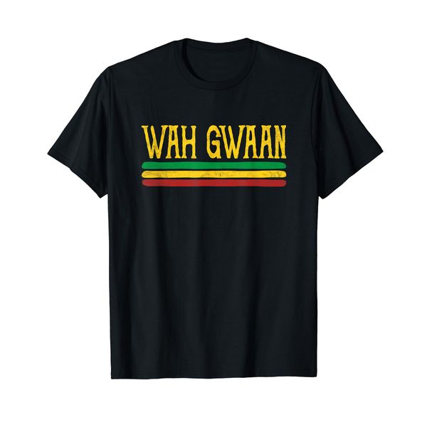 Wah Gwaan Funny Jamaica jamaican Colors Rasta Reggae T-Shirt