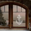 Medium 210mm 'Rope & Anchor' Clear Static Window Cling Sticker/Decal (White) (WC00108907)