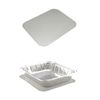 2 x Aluminium Foil Deep Rectangular Roasting Oven Baking Dish Tray + Cardboard Lid 32x26x7cm
