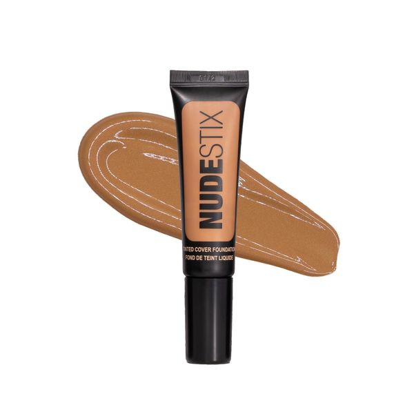 Nudestix Tinted Cover Liquid Foundation, Buildable Coverage for Even Skin Tone, Flawless Natural Lightweight Makeup Finish, Shade: Nude 7.5, 0.84 fl oz (25 ml)