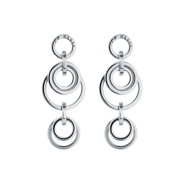 Ted Baker Huliet Multi Hoop Drop Earrings For Women (Silver)