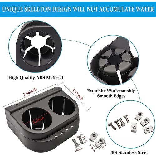 CartClan Club Car DS Cup Holder Kit Dual for 1993-Up Golf Cart OEM# 1016811 101708301-2 Packs