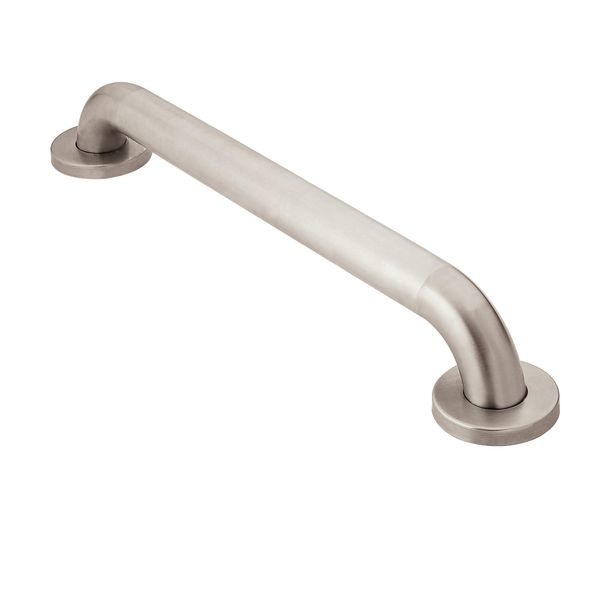 Moen Peened Slip-Resistant Finish Bathroom Safety 18-Inch Grab Bar with Concealed Screws for Elderly or Handicapped, R8918P