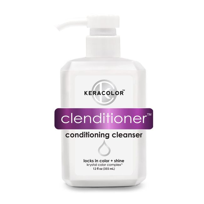 Keracolor Clenditioner Co Wash Cleansing Conditioner Keratin Infused Color Safe Prevents Fade Replaces Your Shampoo, 12 Fl Oz