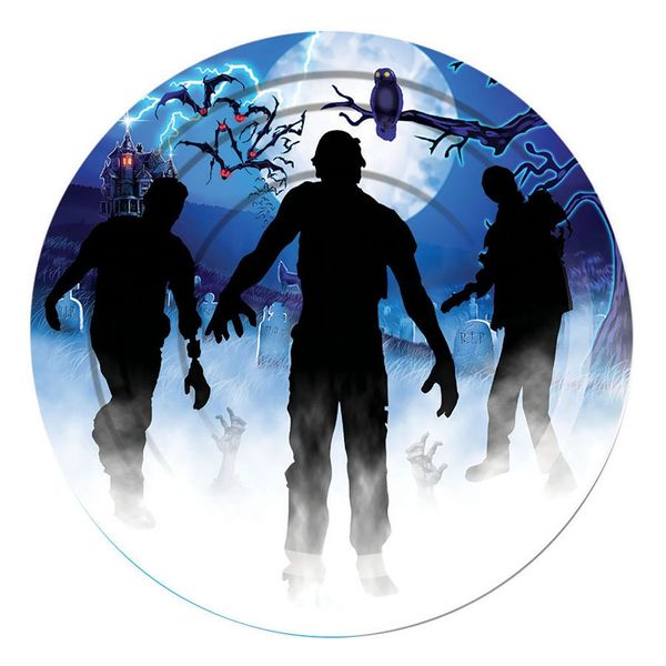 Forum Novelties X79137 Zombie Small Plates, Multi-Colour, One Size
