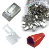 GSPOWER LAN Cable Connector Cat6 Shielded Connector with Load Bar Red 100pcs