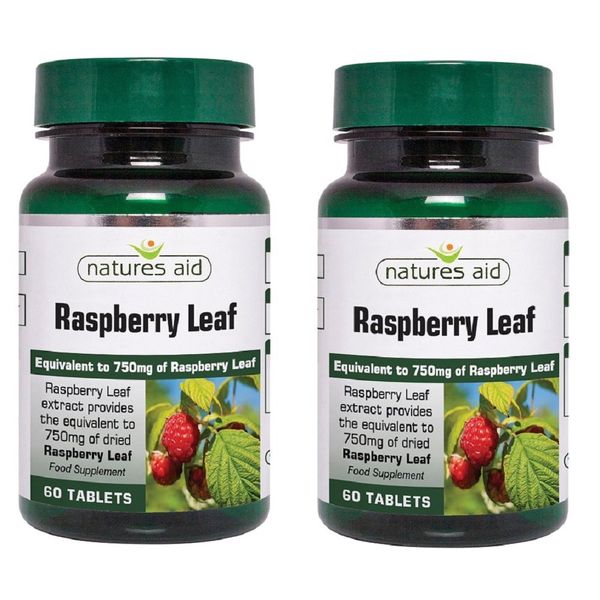 Natures Aid Raspberry Leaf 750mg 60 tablet (Pack of 2)