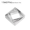 sourcing map 5pcs Cookie Cutters, Square Shaped Stainless Steel Biscuit Cookie Cutter for Kitchen Baking