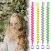 22 Pcs Heatless Hair Curlers Plastic Spiral Rollers Hair Curlers Hairdressing Curler Rollers for Women Girls Barber Hairdressing Hair Rollers Salon Tools Color Random