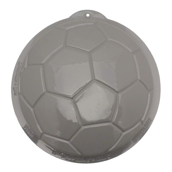 CK Products Plastic Soccer Ball Cake Pan, White