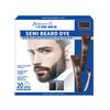 Mustache & Beard, Beard Coloring Kit Beard Dye for Men with Brush, Easy Application Dark Brown Mens Hair Dye