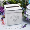 Neviti 776698 Card Post Box, White/Silver