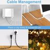 Clearhill 100 Cable Clips, Wall Wire Brackets, Adhesive Cable Clips Keep Cables Clean Under Tables, Cars, Computers (Black)
