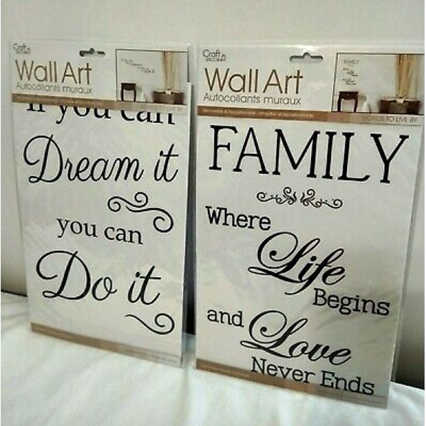 Removable Vinyl Art Home 2 Quotes Wall Decal Stickers Mural DIY Room Decor