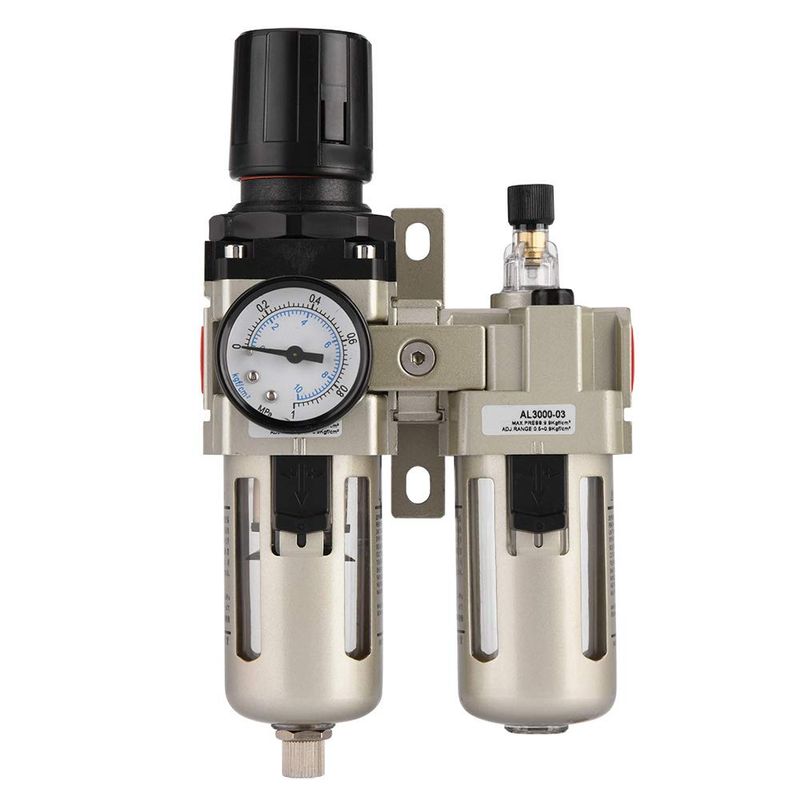 AC3010-03 Druckluft-Druckregler aus Aluminiumlegierung, Feuchtigkeitsabscheider, Wasserfilter, 3/8 Zoll, für die Wartung von Luftkompressoren