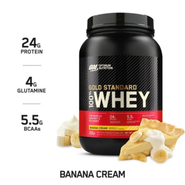Optimum Nutrition Gold Standard Whey 100% Protein 2 lb Banana Cream