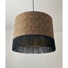 Leopard Print Brushed Gold with Fringing Drum Lampshade