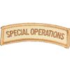 SPECIAL OPERATIONS NAME TAG ROCKER ARC TAB ARMY HOOK DESERT TACTICAL PATCH