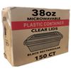 150 CT Case 38 Oz Meal Prep Containers Reusable Food Storage Disposable Plastic