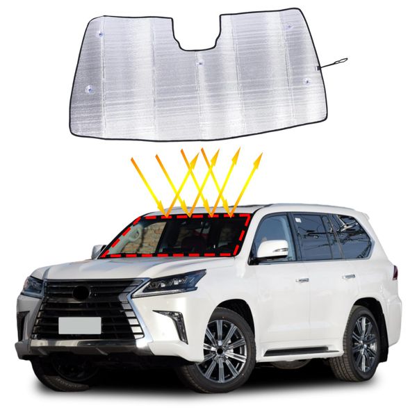 Windshield Sun Shade Compatible with Lexus LX570 2016-2023 Accessories,Front Window Sunshade Sun Visor Protector, Foldable Windshield Sunshade Sun Shield Blocks UV Rays