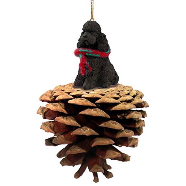 Conversation Concepts Poodle Chocolate W/Sport Cut Pinecone Pet Ornament