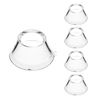 (5) OnFireGuy Egg, Sphere & Golf Ball Clear Reversible Cone Display Stands
