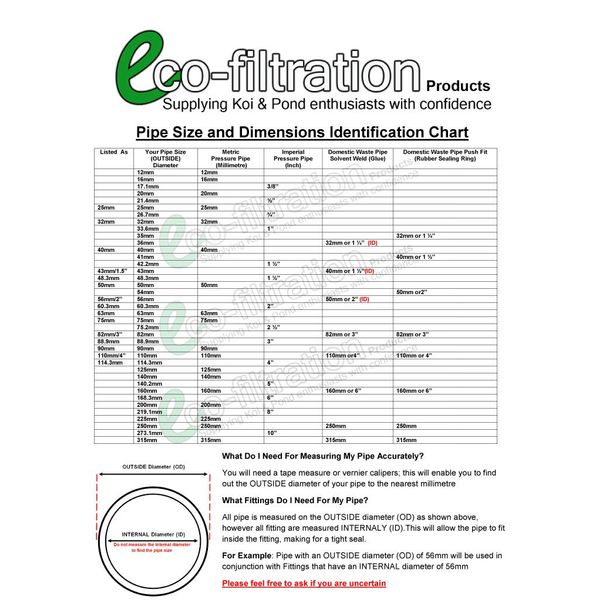 eco-filtration 43MM/1.5" (40MM DOMESTIC WASTE) KNUCKLE BEND 90 DEGREE SOLVENT WELD CONNECTOR KOI FISH POND PUMP FILTER TANK PIPE FITTING